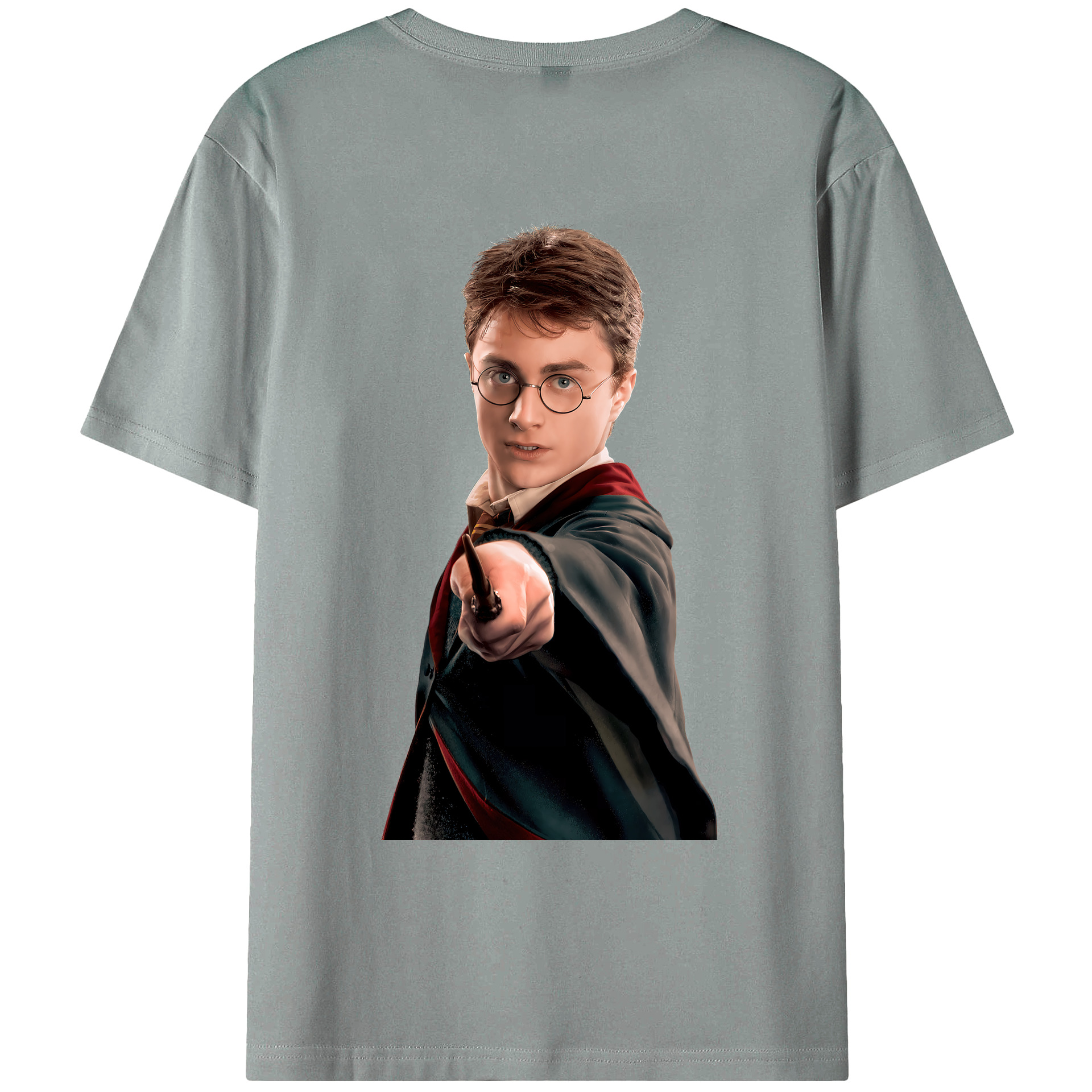 （画像用） Harry Potter ハリー・ポッターシリーズ 綿100％ メンズ半袖Tシャツ（バックプリント） 通気性